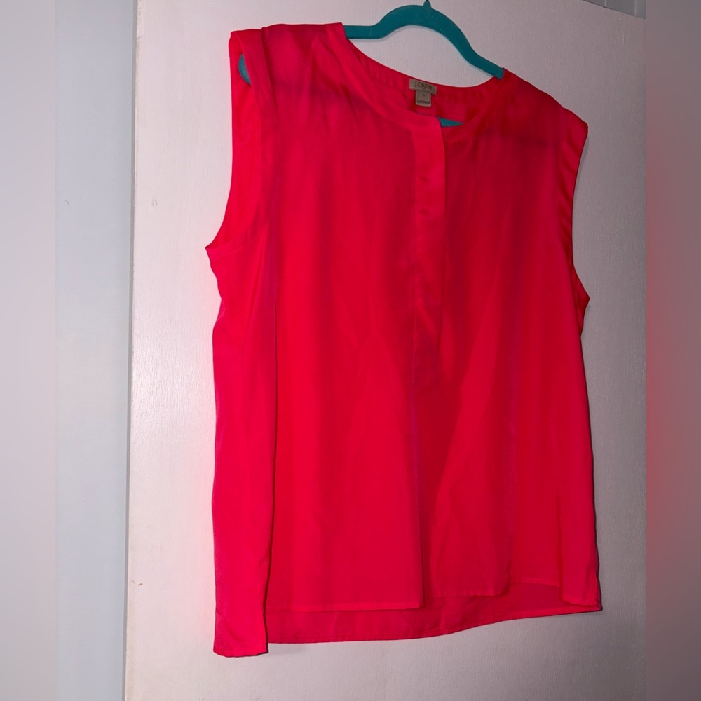 J. Crew Bright Pink Top